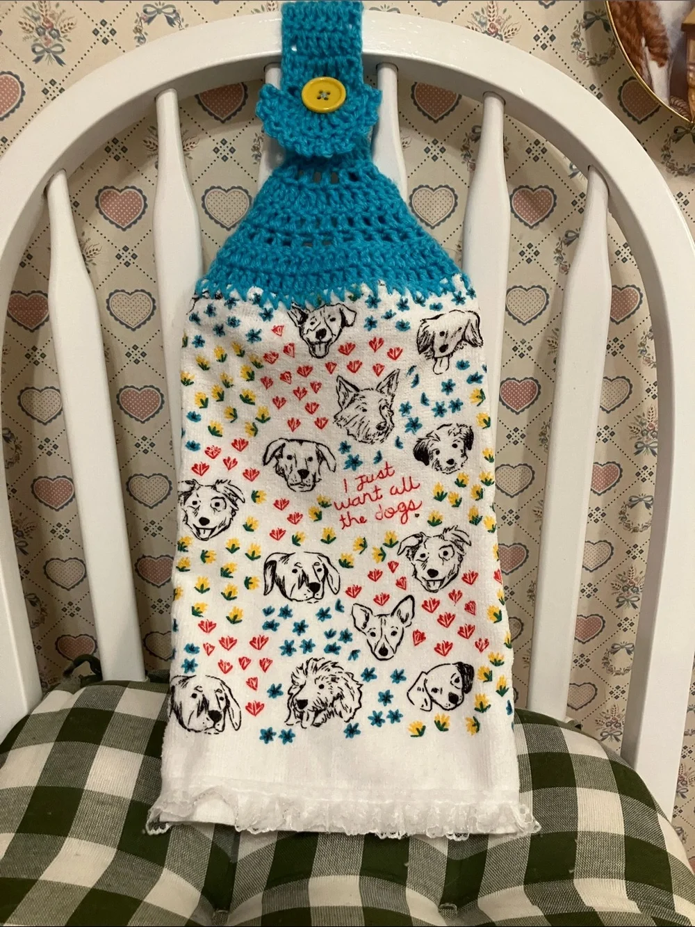 NWOT Cute Handmade Crochet Dog 🐶 Towel
